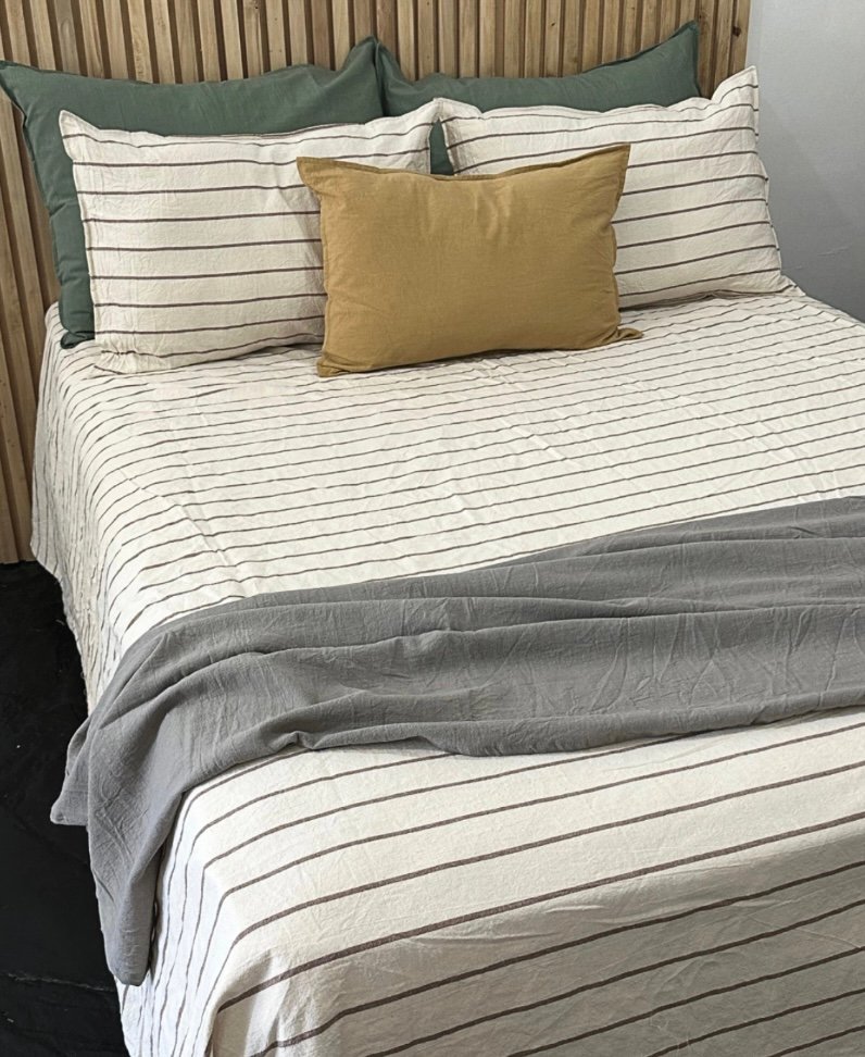 Funda de edredón rayado